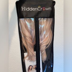 Hidden crown halo hair piece